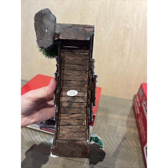 Lemax Village Collection Bridge with Trees red bird Christmas Holiday town fores - Picture 4 of 5